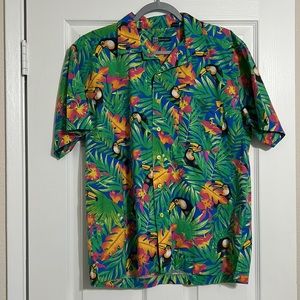Blue Generation Men’s Toucan Do It Button Down Shirt